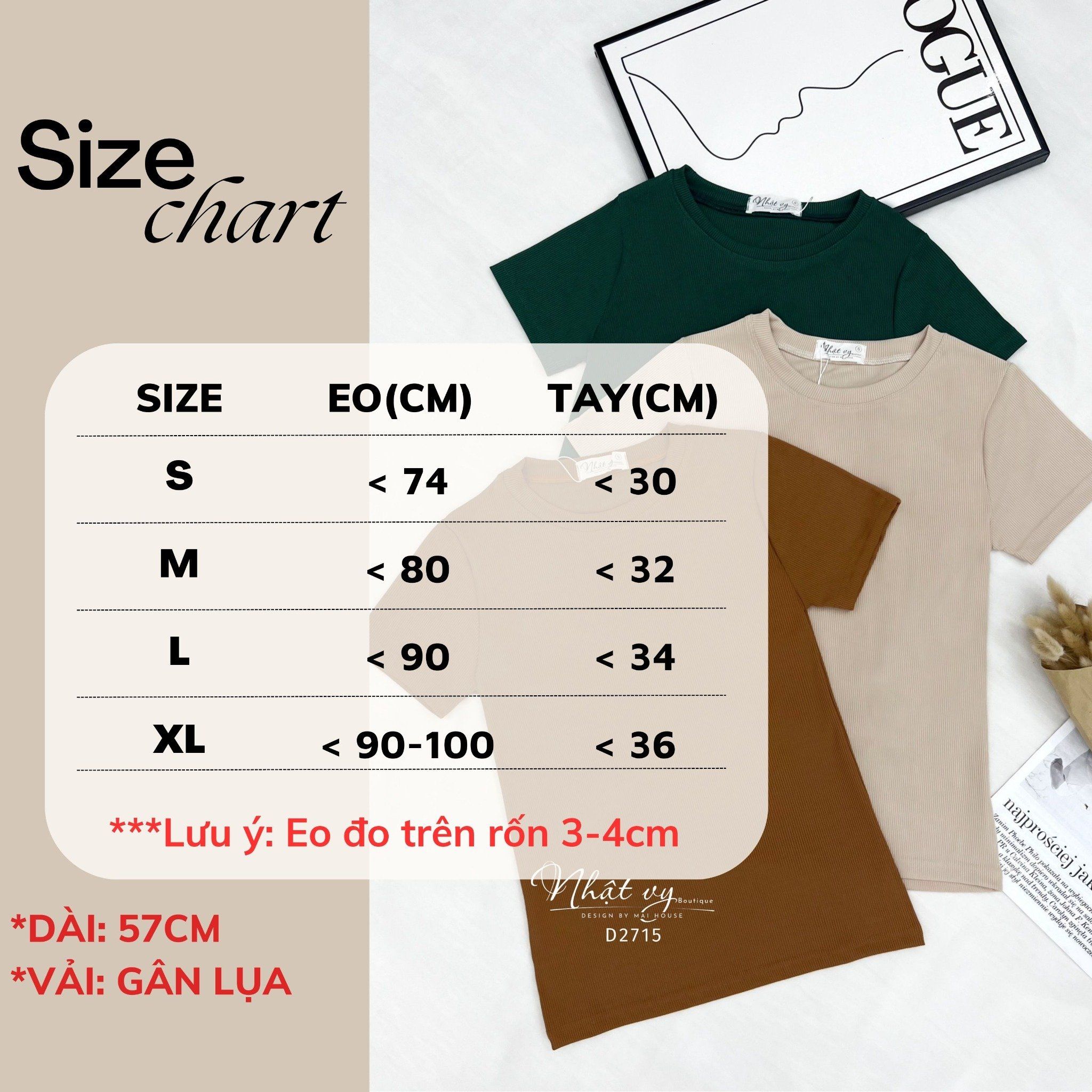 Áo thun cổ tròn dáng ôm - D2715