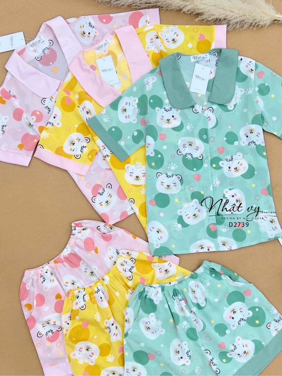 Set bộ đùi họa tiết phối cổ sen - D2739