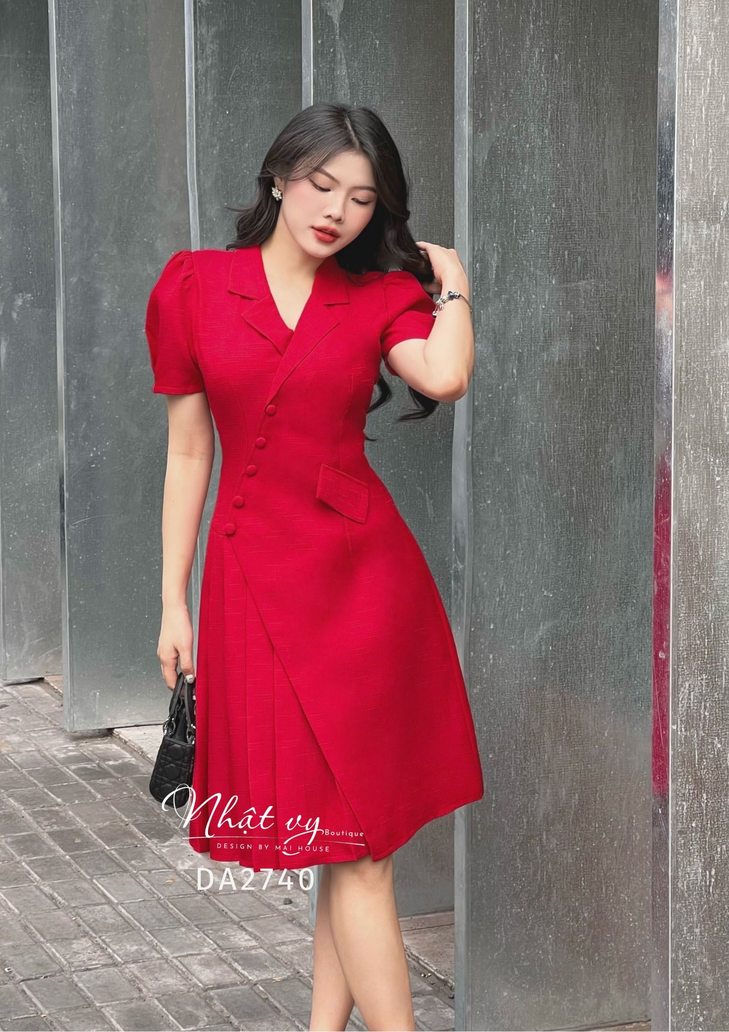 Đầm dáng ôm cúc bọc - DA2740