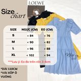  Đầm babydoll cổ tròn phối bèo tay lửng - D2759 