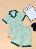  Set bộ lửng cổ pijama phối - D2768 