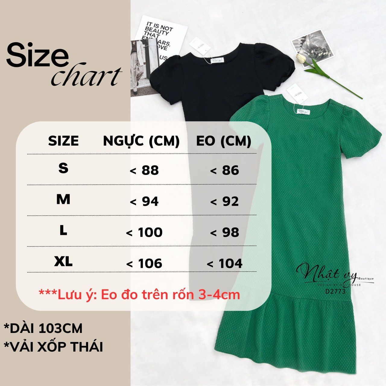 Đầm dáng suông cổ tròn tay bí - D2773