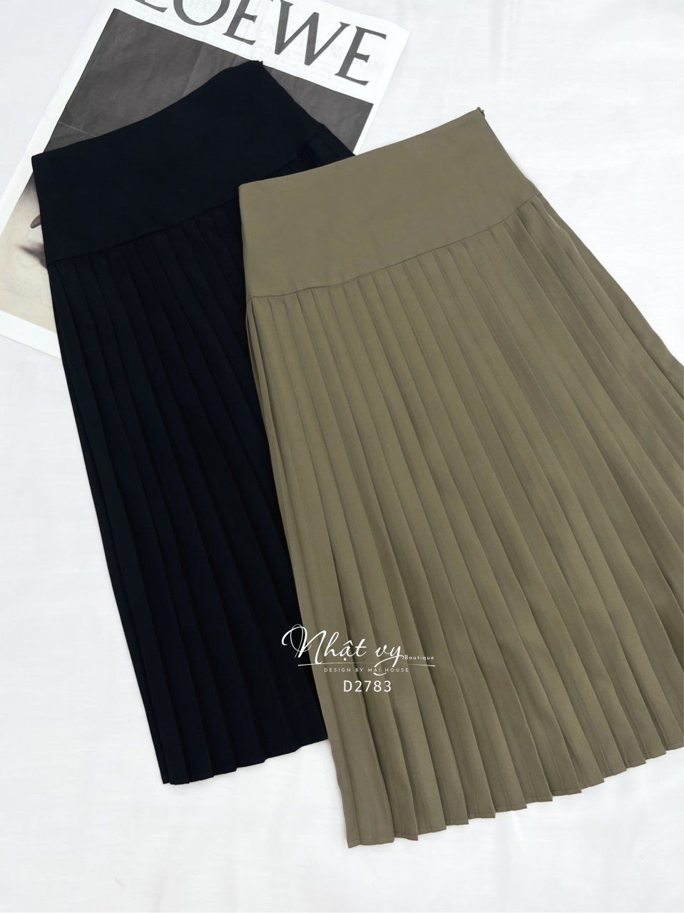 Chân váy dập ly dáng dài - D2783