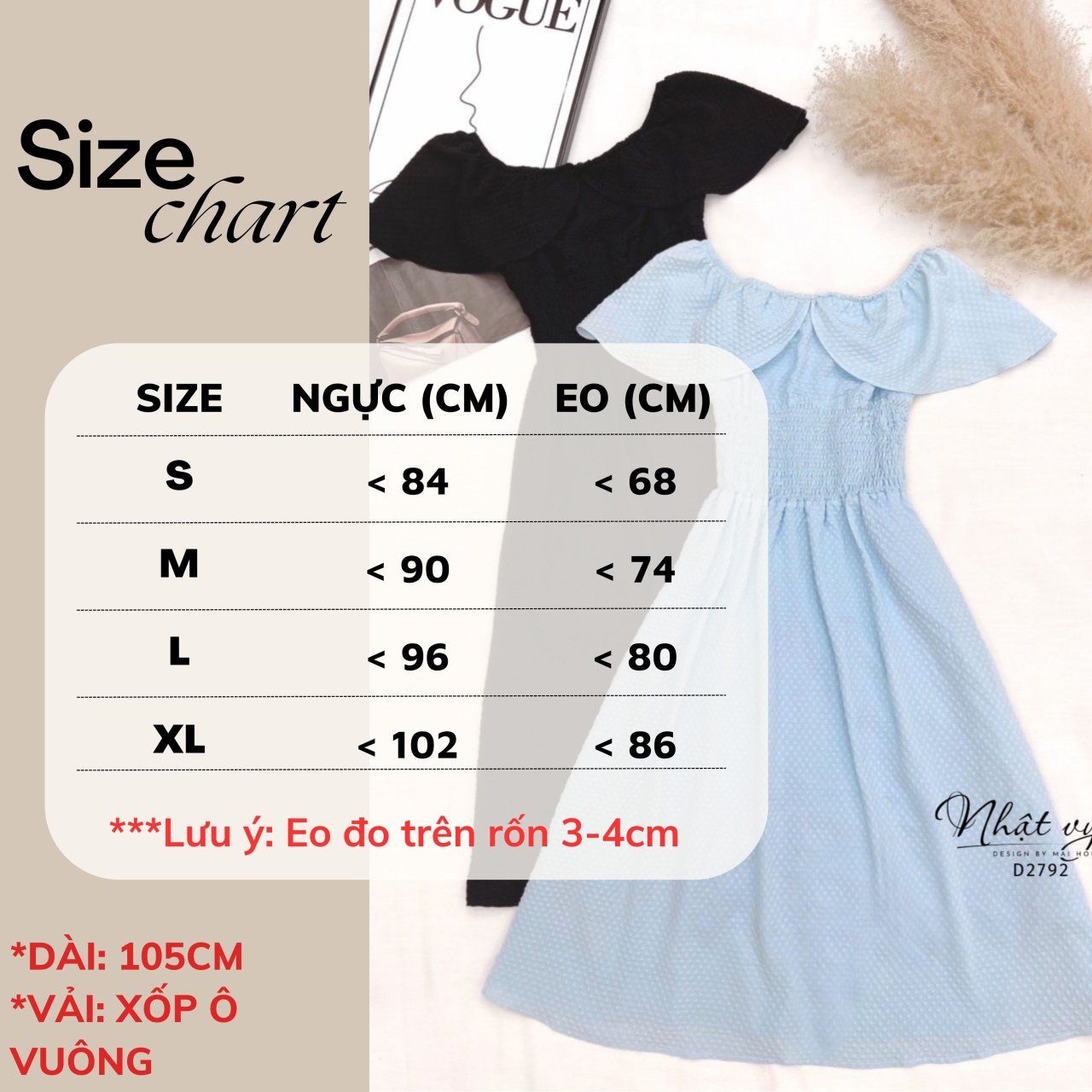 Đầm xốp form dáng dài bo thun eo - D2792
