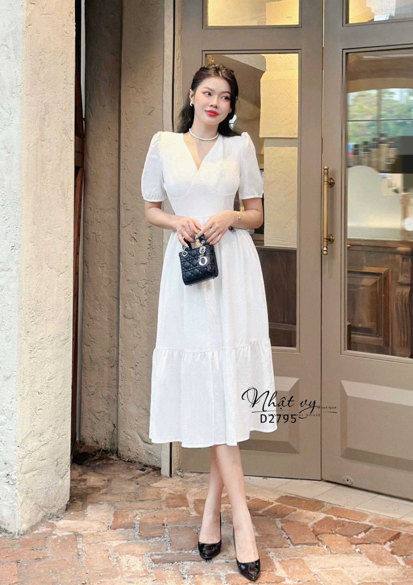 Đầm cổ tim dáng ôm đuôi cá - D2795
