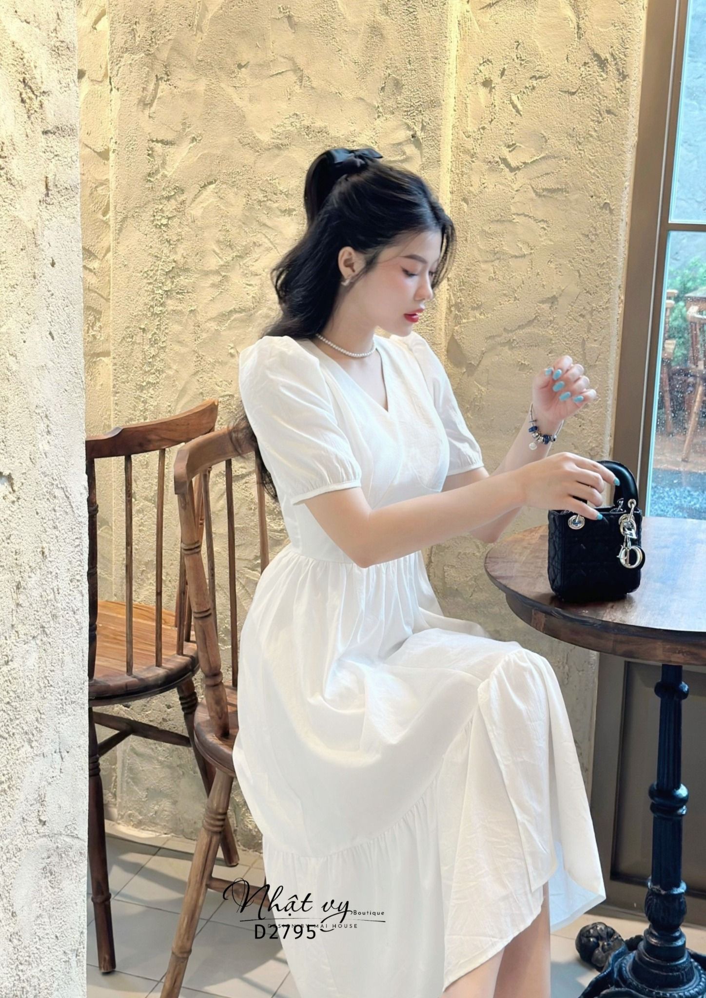 Đầm cổ tim dáng ôm đuôi cá - D2795