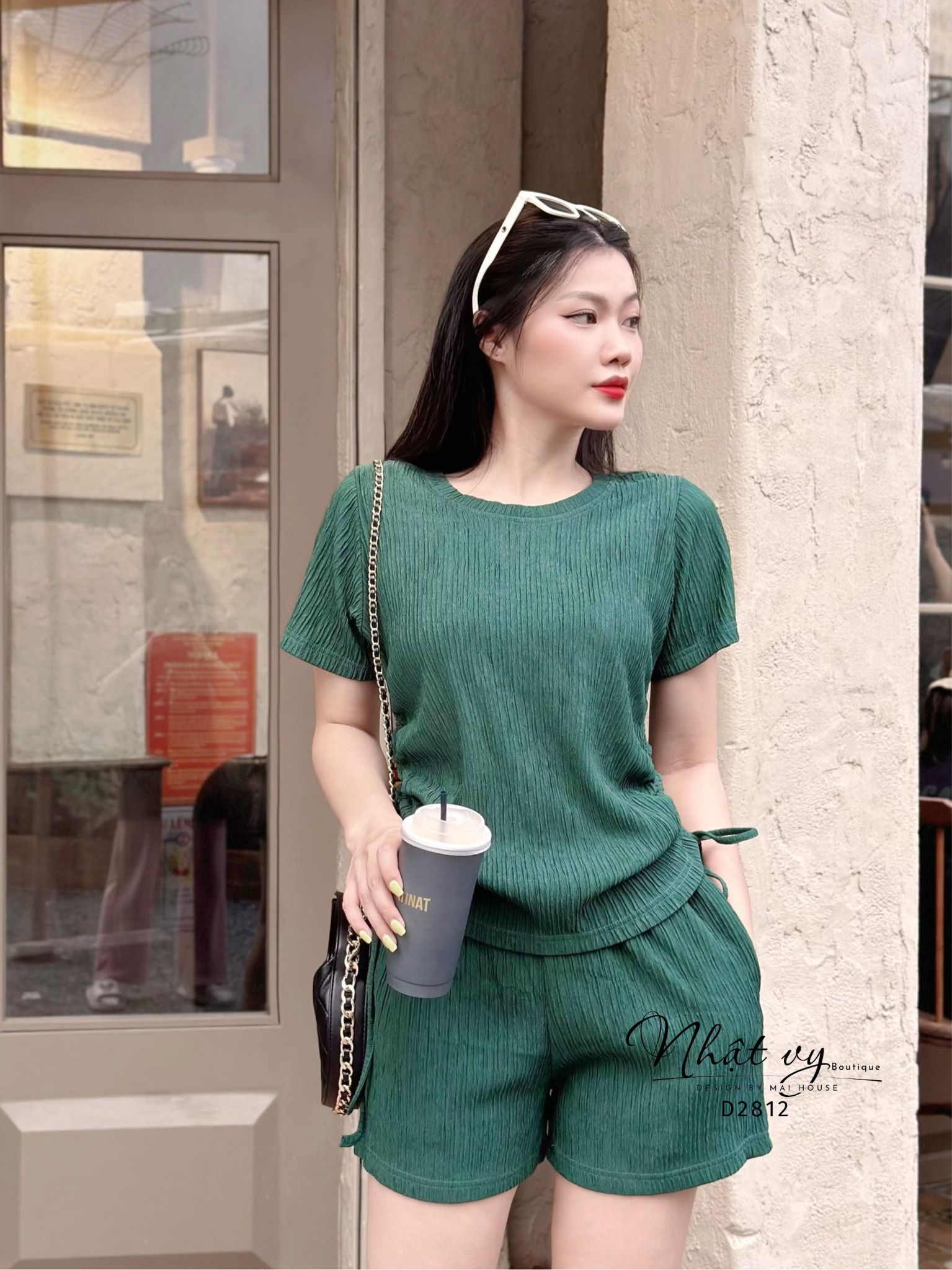 Set bộ ngắn rút dây eo - D2812