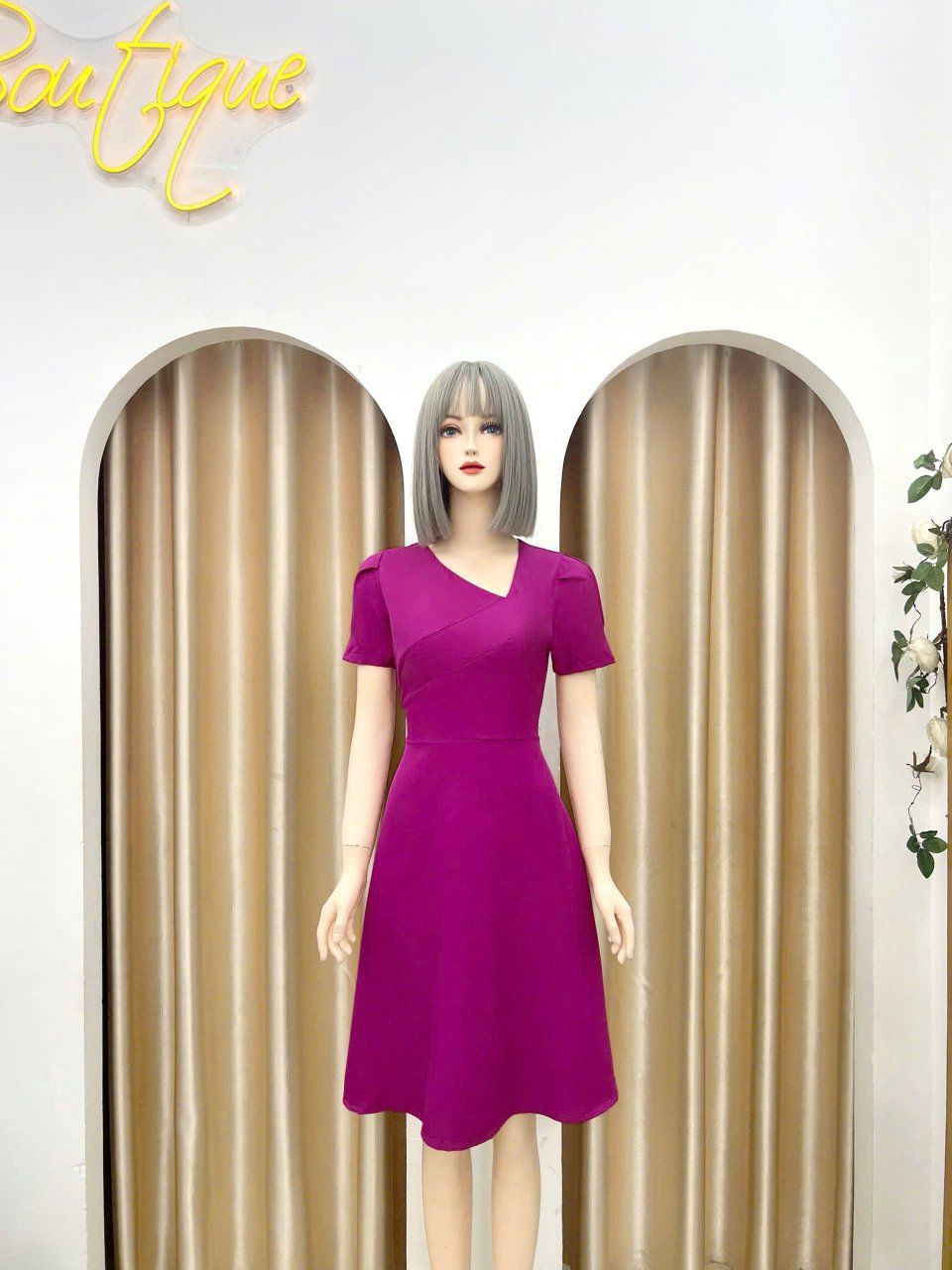 Đầm nhún ngực cách điệu form dáng xoè - D3136