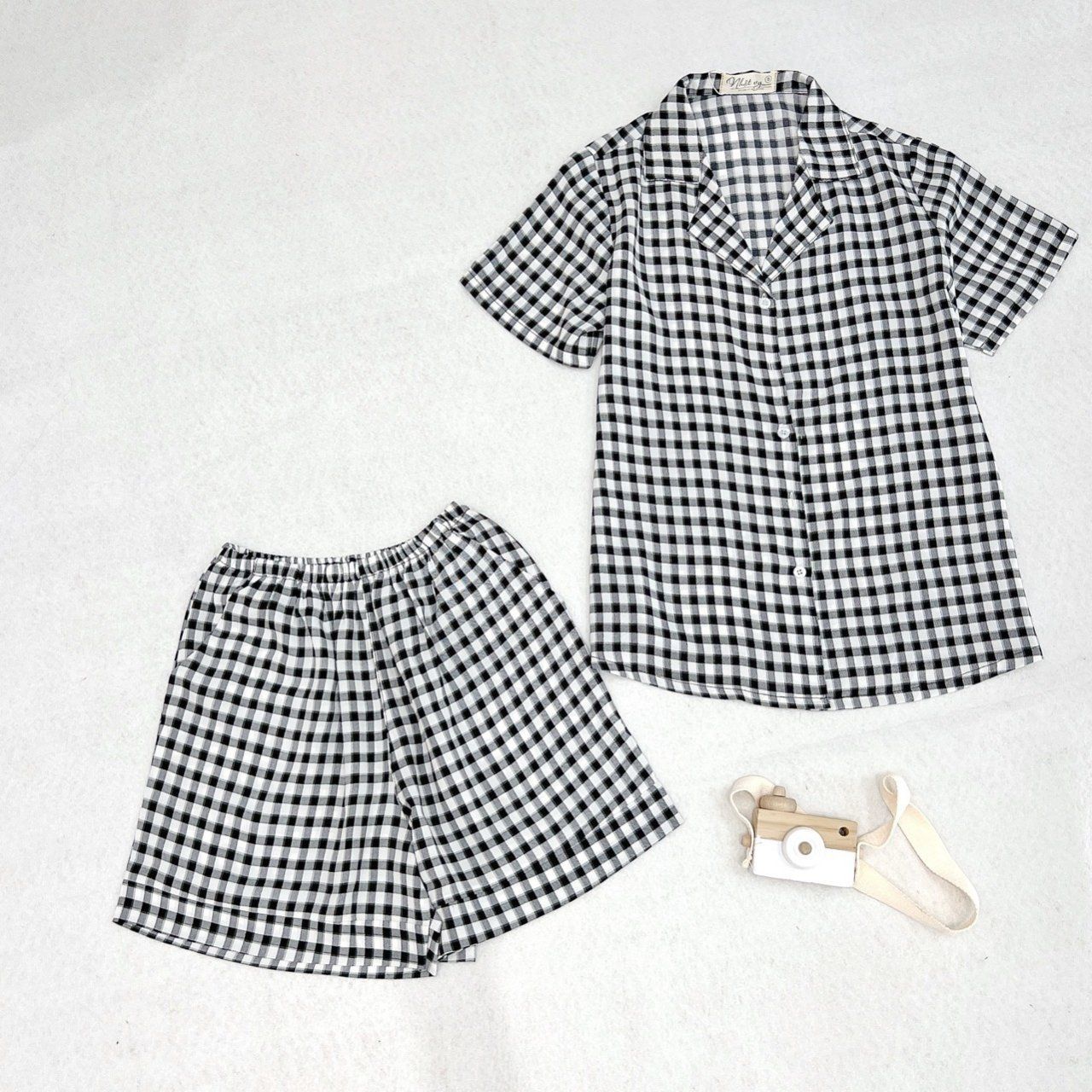Set bộ đùi pijama hoạ tiết - D3141