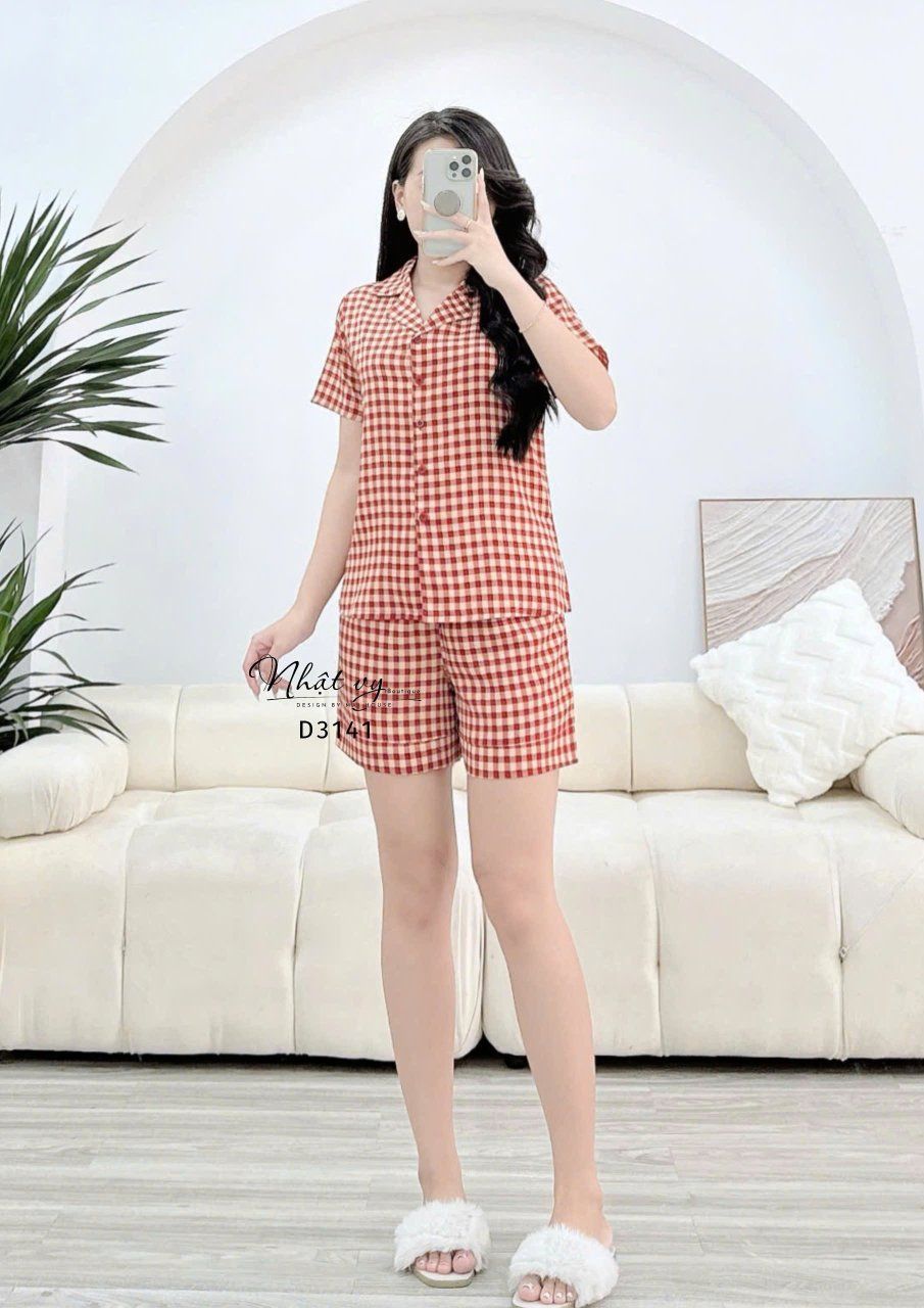 Set bộ đùi pijama hoạ tiết - D3141