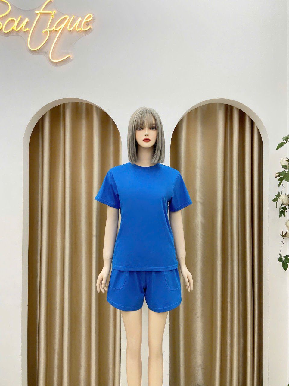 Set bộ đùi trơn cổ tròn - D3153