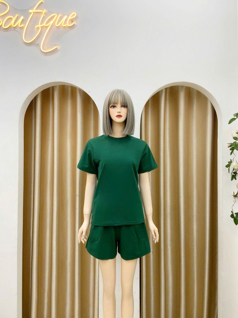 Set bộ đùi trơn cổ tròn - D3153
