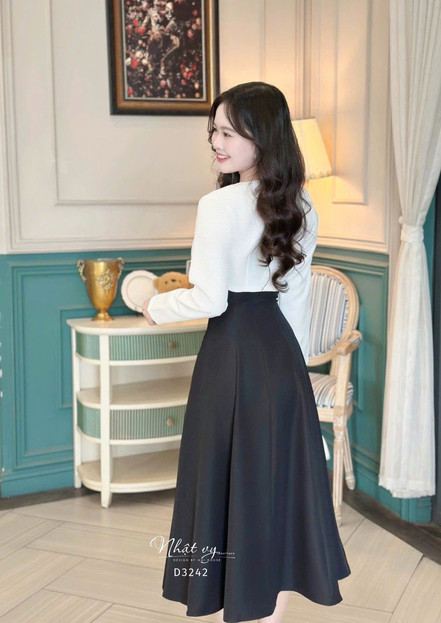 Đầm 2 dây form dáng xoè - D3242