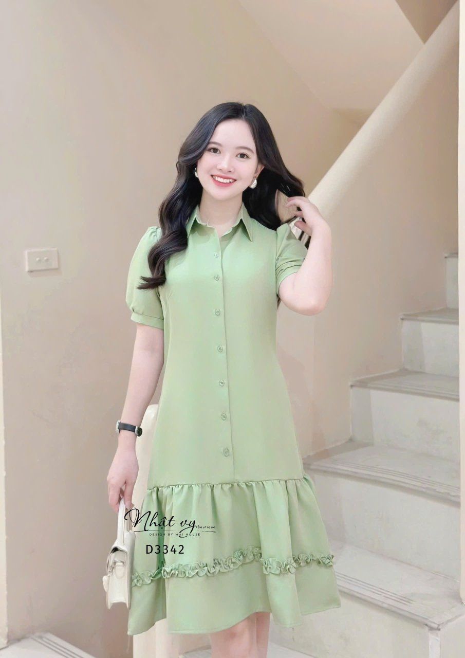 Đầm suông cổ sơ mi - D3342