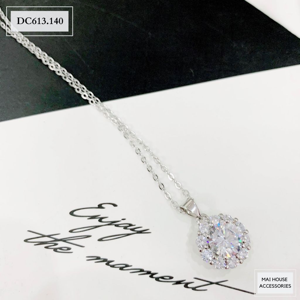 DÂY CHUYỀN BÔNG HOA ĐÁ Ở GIỮA - DC613