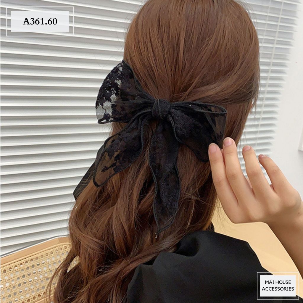 KẸP TÓC NƠ REN A361