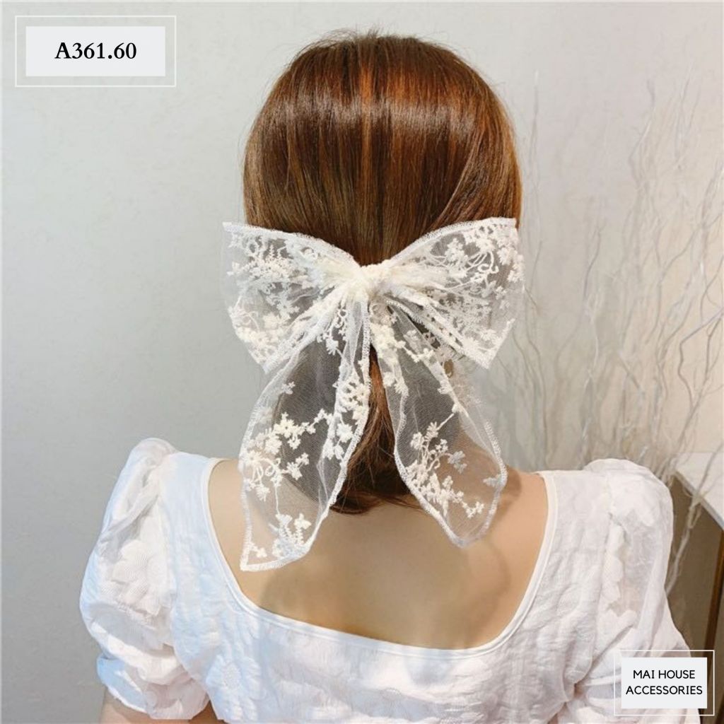 KẸP TÓC NƠ REN A361