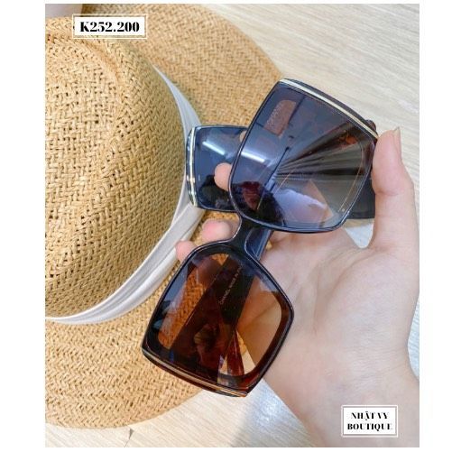Kính viền vuông phối sọc trắng - K252
