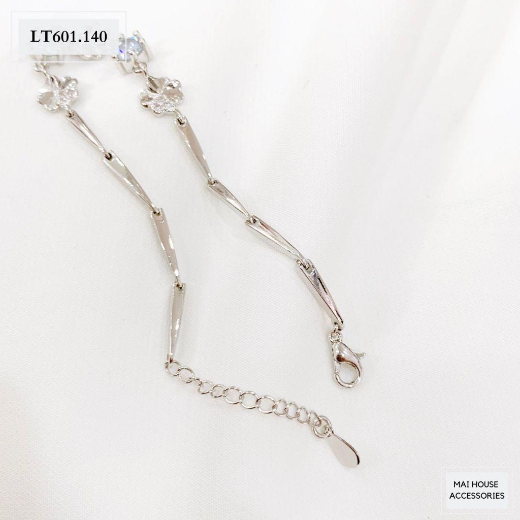 LẮC TAY CỎ 4 LÁ ĐÍNH ĐÁ - LT601