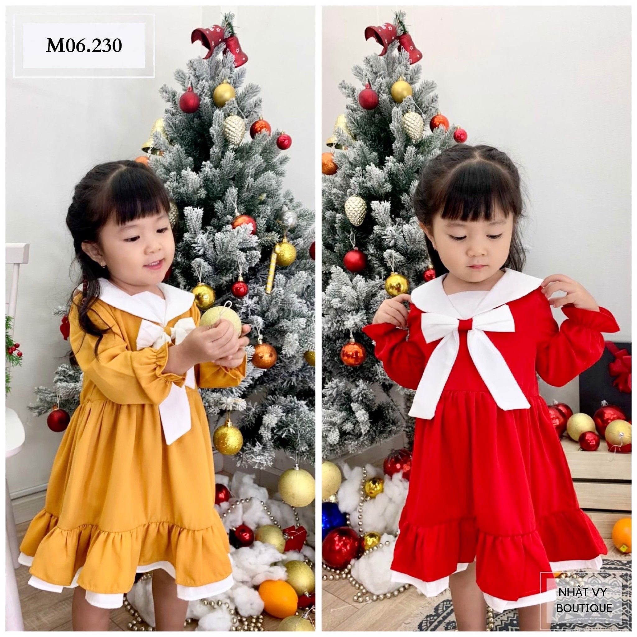 ĐẦM BÉ TAY DÀI CỔ NƠ TRẮNG - M06