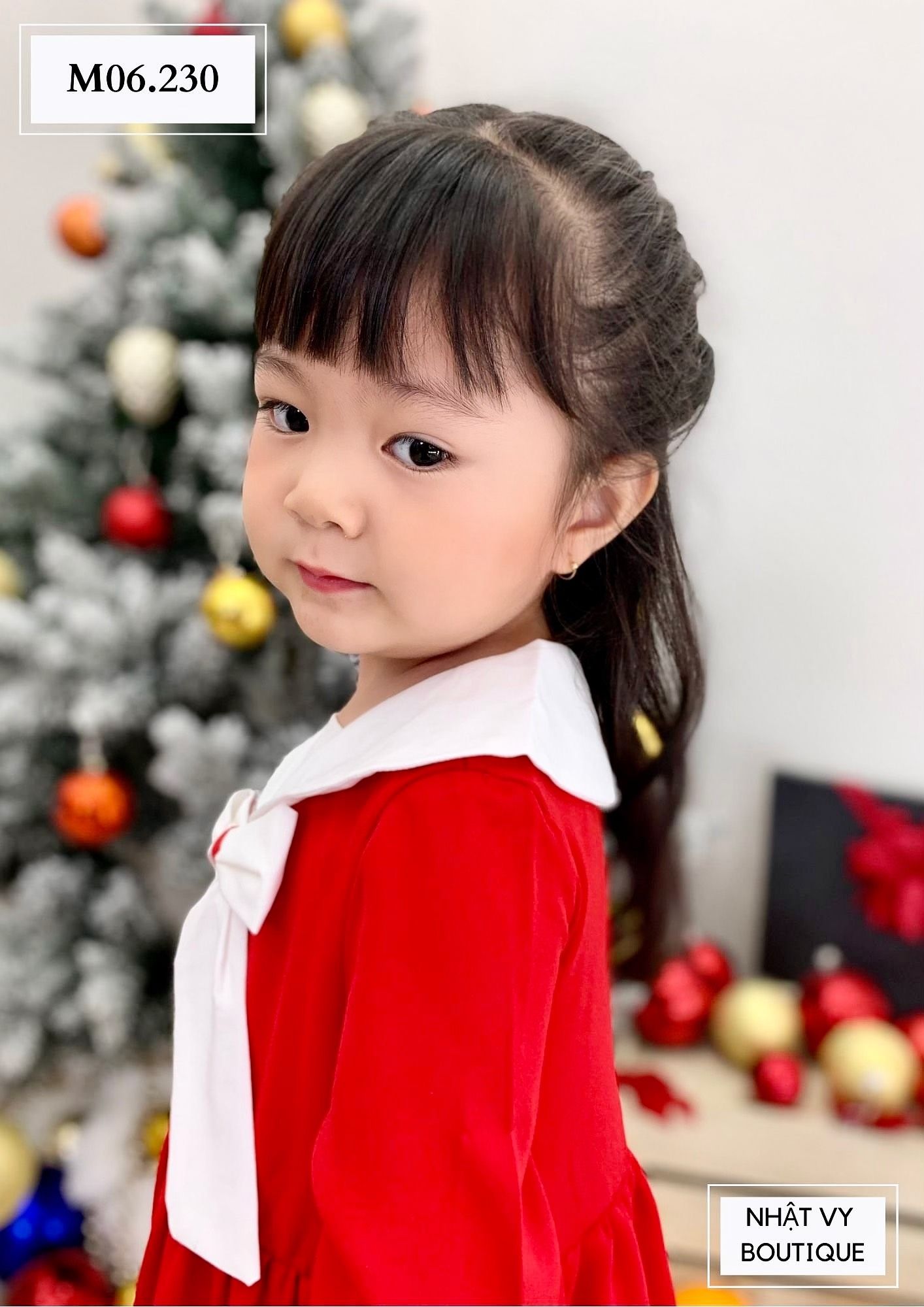 ĐẦM BÉ TAY DÀI CỔ NƠ TRẮNG - M06