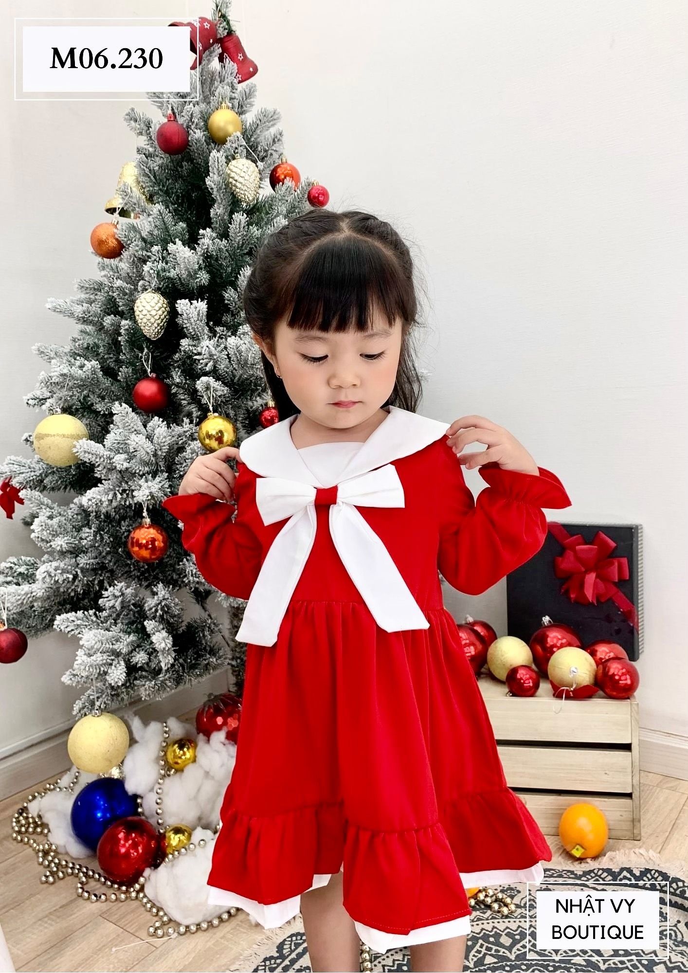 ĐẦM BÉ TAY DÀI CỔ NƠ TRẮNG - M06