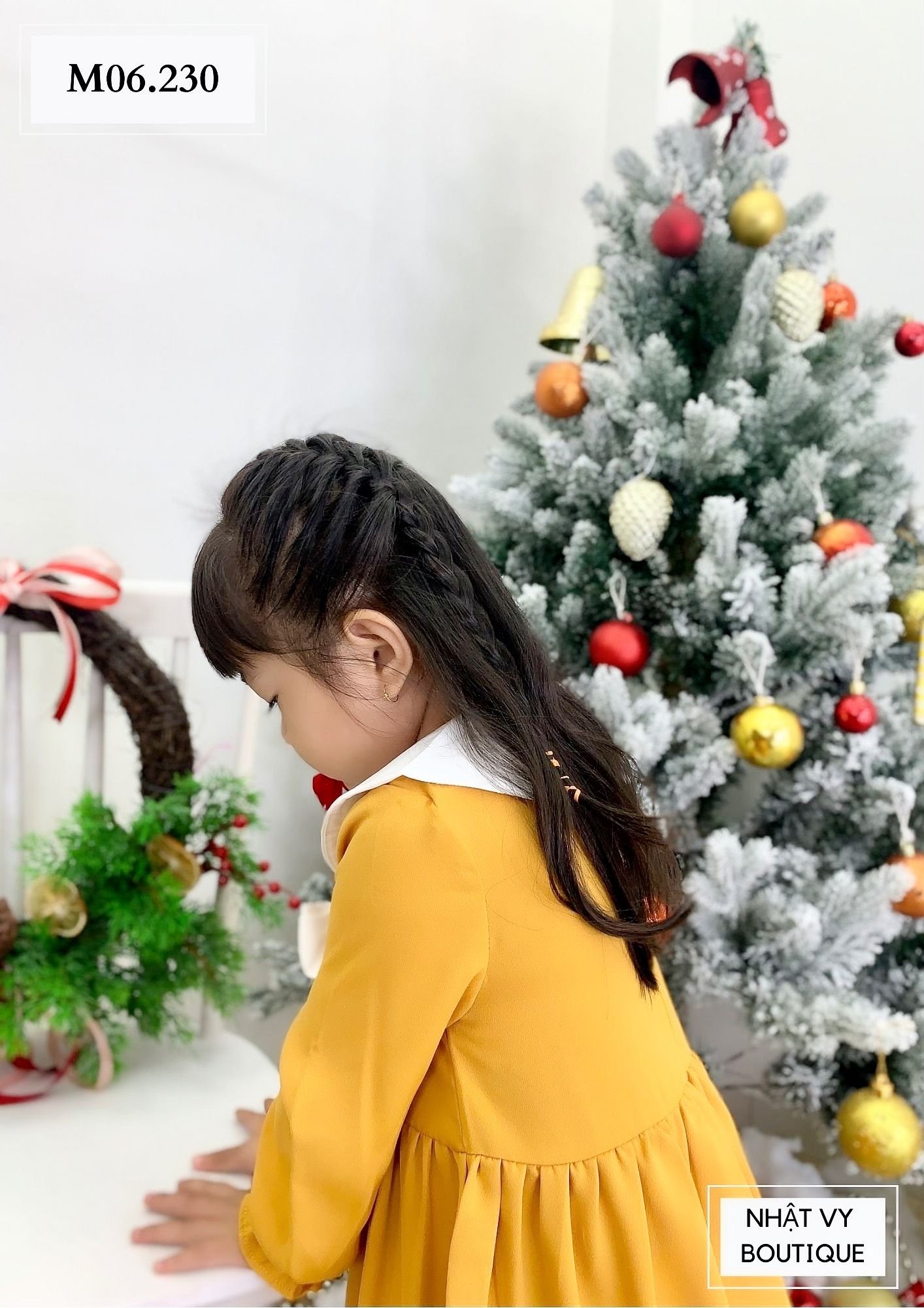 ĐẦM BÉ TAY DÀI CỔ NƠ TRẮNG - M06
