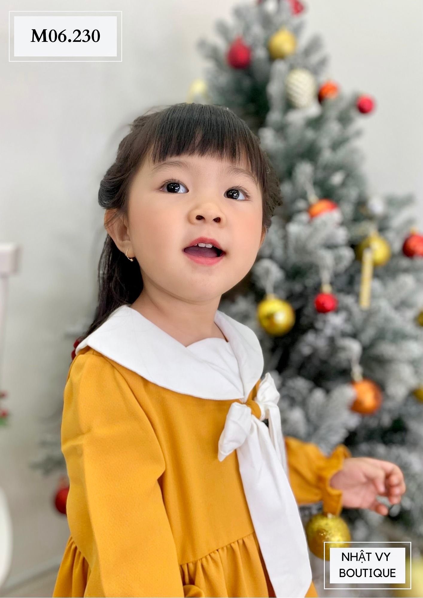 ĐẦM BÉ TAY DÀI CỔ NƠ TRẮNG - M06