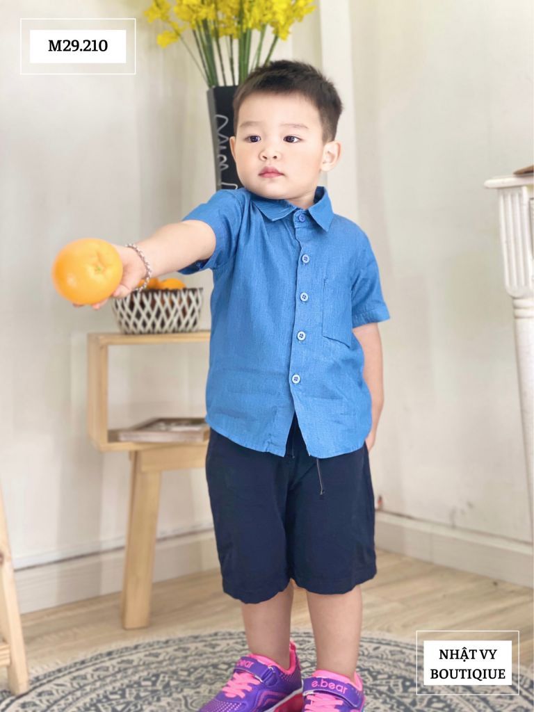 ÁO SƠ MI BÉ TRAI TAY NGẮN M29