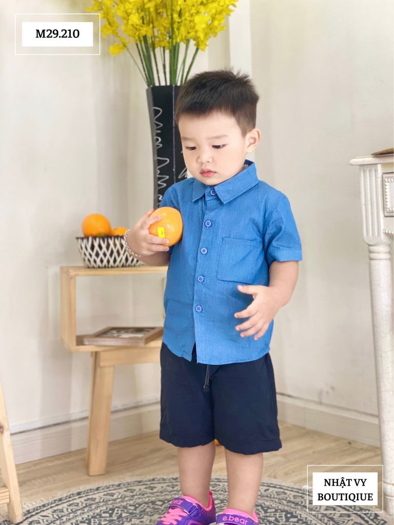 ÁO SƠ MI BÉ TRAI TAY NGẮN M29