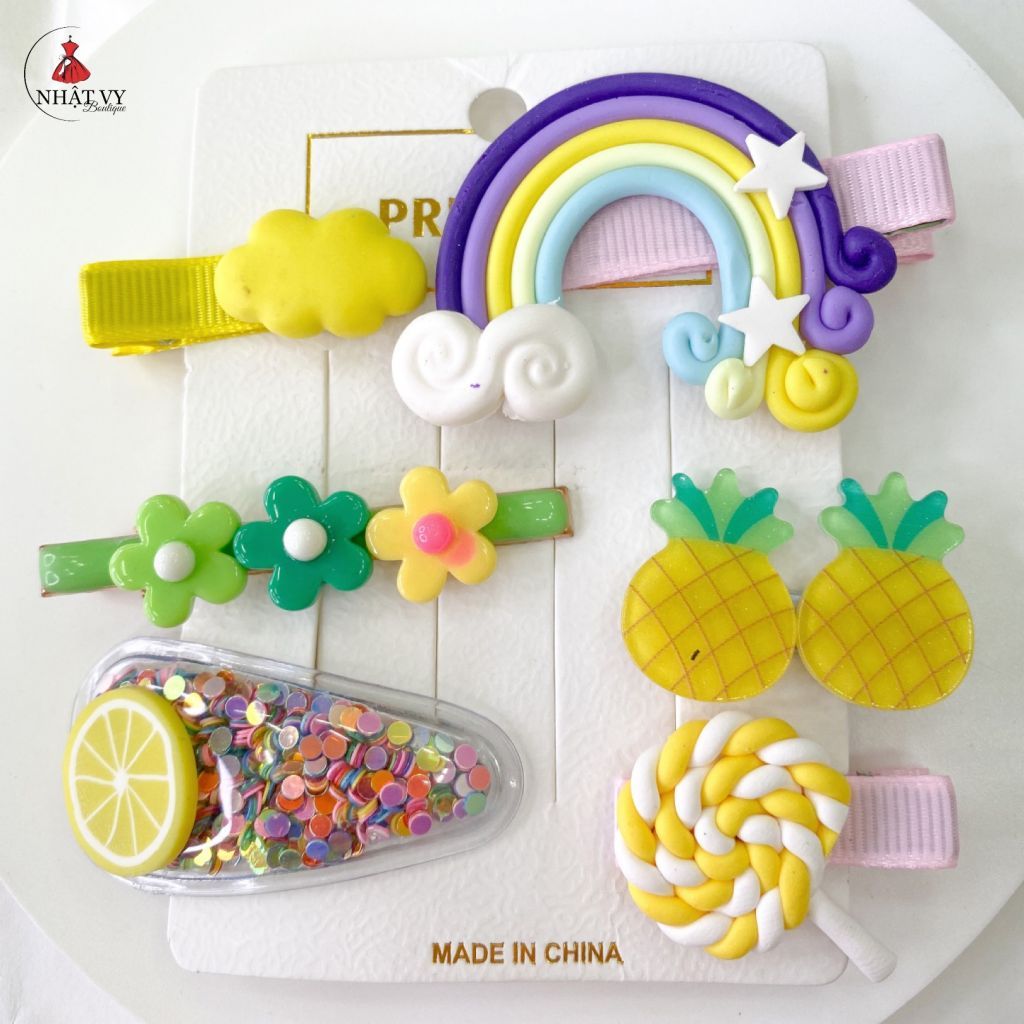 SET KẸP CẦU VỒNG CHO BÉ - A522
