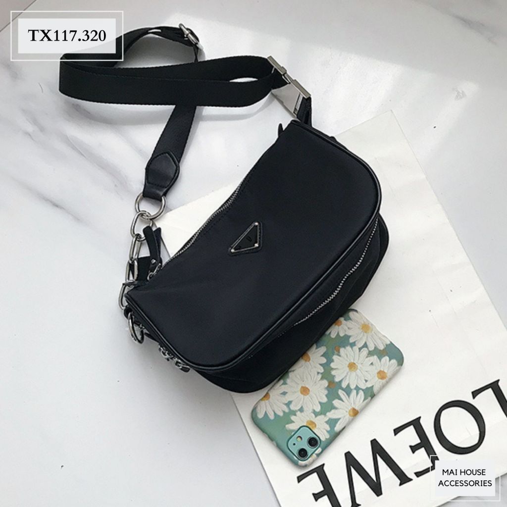 TÚI XÁCH ĐEN CÓ HÌNH TAM GIÁC TX117