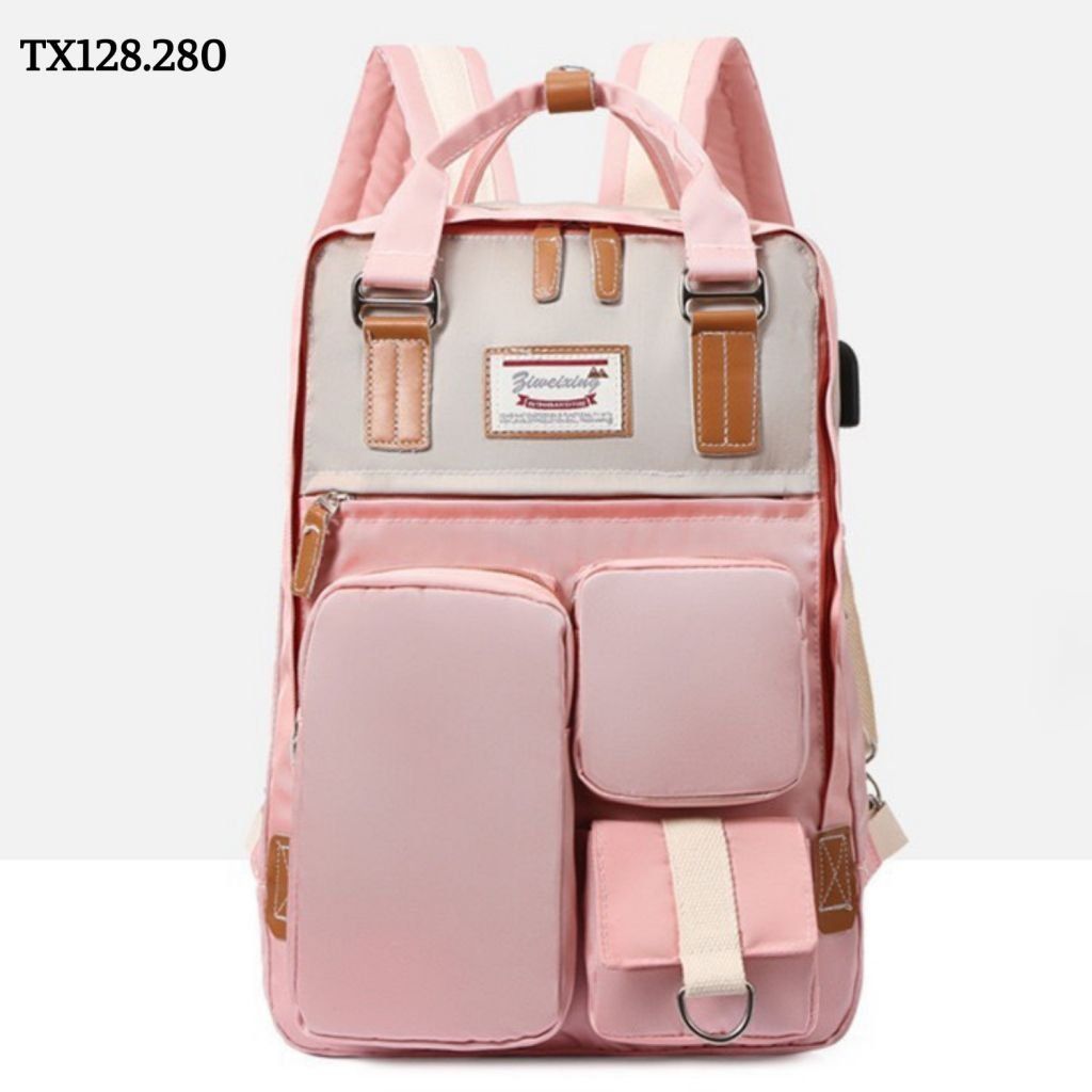 Balo thời trang chống thấm nước có đai sau cài tay kéo vali du lịch - TX128