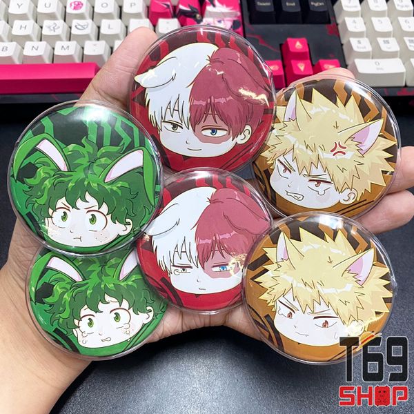 [Tặng bao bảo vệ] Huy hiệu anime My Hero Academia (Size 5.8cm)