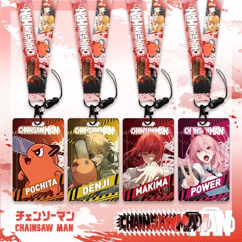 Dây đeo thẻ tên/móc khóa dây strap anime Chainsaw Man (Có kèm theo bảng tên)