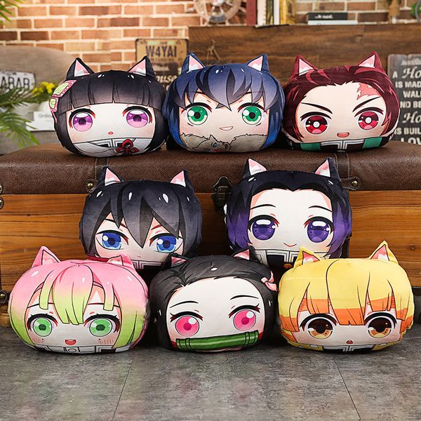 Gối bông mochi anime Kimetsu no Yaiba - Size 35x30cm và có giữ ấm tay