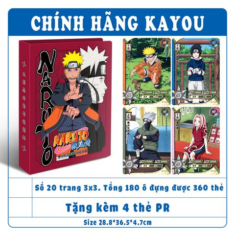 [Chính hãng KAYOU] Binder bìa cứng đựng card, album đựng thẻ nhân phẩm Naruto
