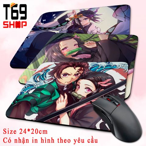 Lót chuột anime Kimetsu no Yaiba - Size 24x20cm