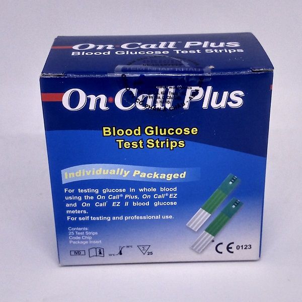 Que Thử Máy Đo Đường Huyết On-Call Plus (25 Que/Hộp)