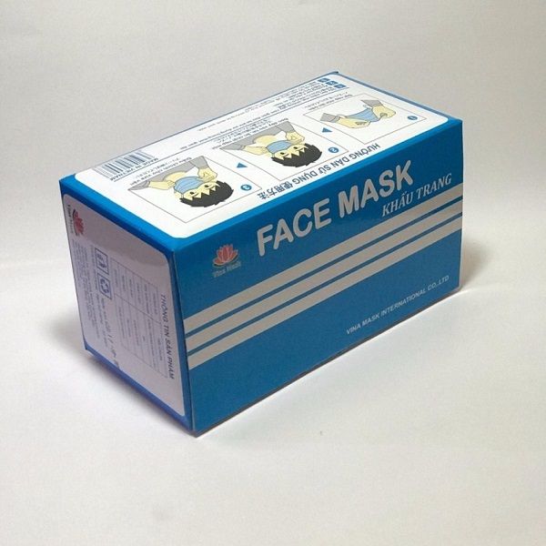 Khẩu Trang Màu Xanh Vina Mask Hộp 55 Cái