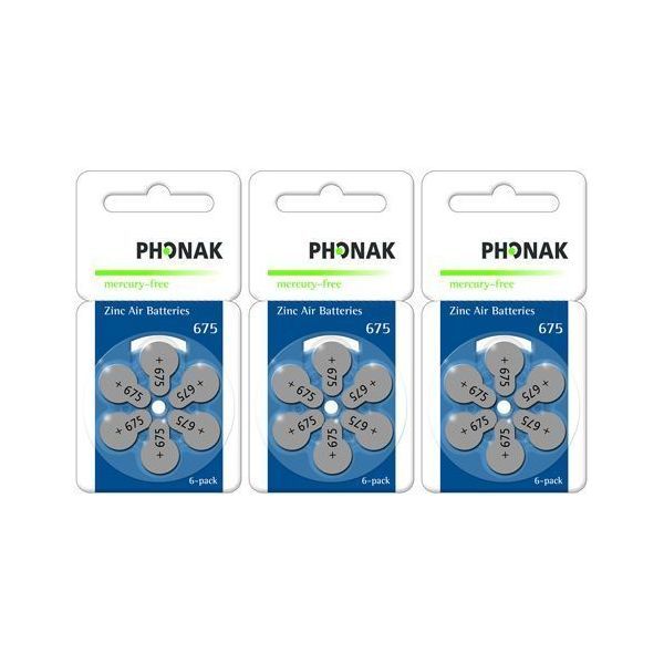 Pin Phonak 675 Cho Máy Trợ Thính (6 viên/vỈ)