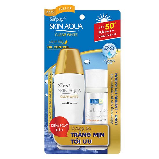 Sữa Chống Nắng Dưỡng Trắng Da Skin Aqua Clear White SPF50, PA++++, 25g