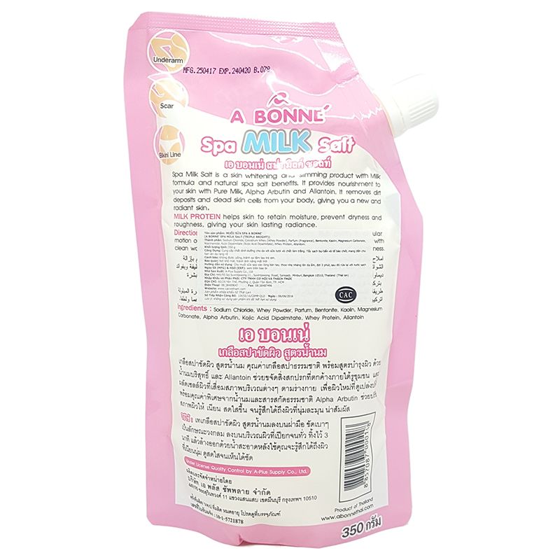Muối Tắm Sữa Bò Tẩy Tế Bào Chết A Bonne Spa Milk Salt Túi 350g