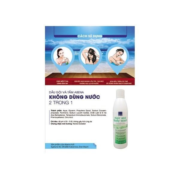 Tắm Gội Không Dùng Nước Abena Hương Thơm Nhẹ 200ml