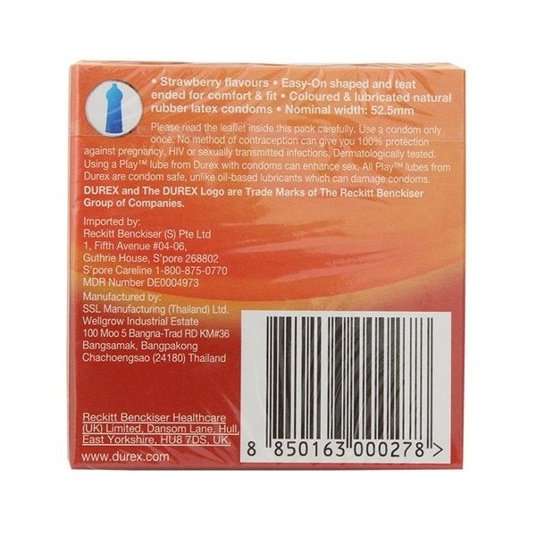 Bao Cao Su Durex Strawberry 3S (New)