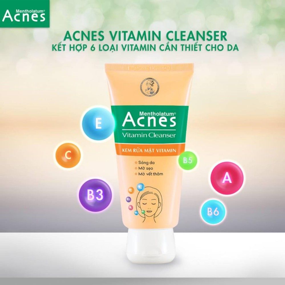 Kem Rửa Mặt Acnes Vitamin Cleanser 100g