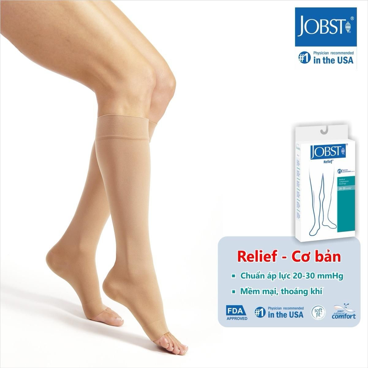 Vớ Chống Suy Tĩnh Mạch Gối Jobst Relief 20-30 KN OT