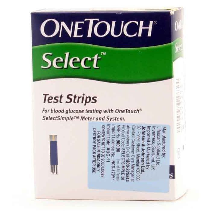 Que Thử Đường Huyết One Touch Select Simple - Hộp 10 que