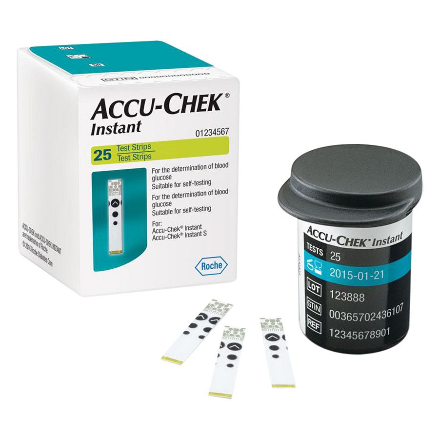 Que Thử Đường Huyết Máy Accu-chek Instant - Hộp 25 que