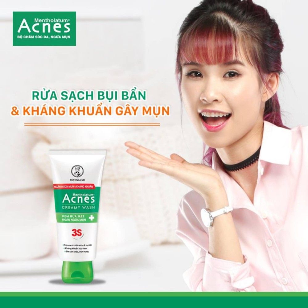 Kem Rửa Mặt Ngăn Ngừa Mụn Acnes Creamy Wash 50g